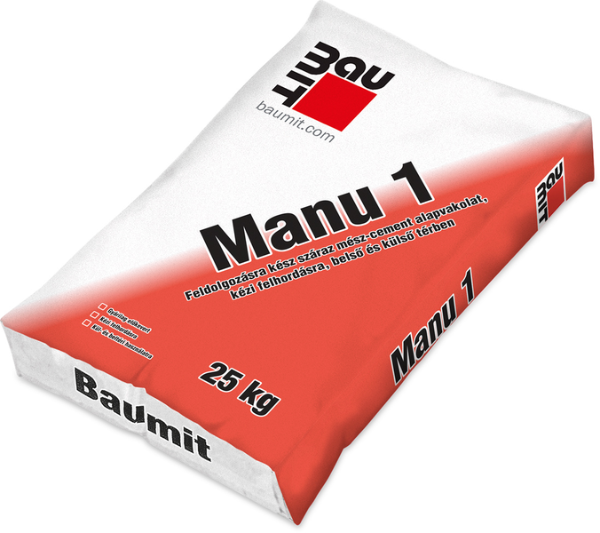 Baumit Manu 1 mész-cement alapvakolat 25 kg